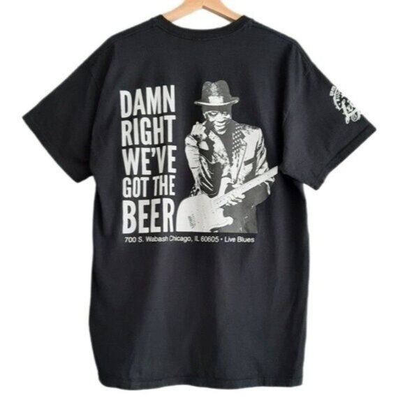 BUDDY BREW Buddy Guy Beer T-shirt Men's Sz L Flawed - Picture 1 of 12